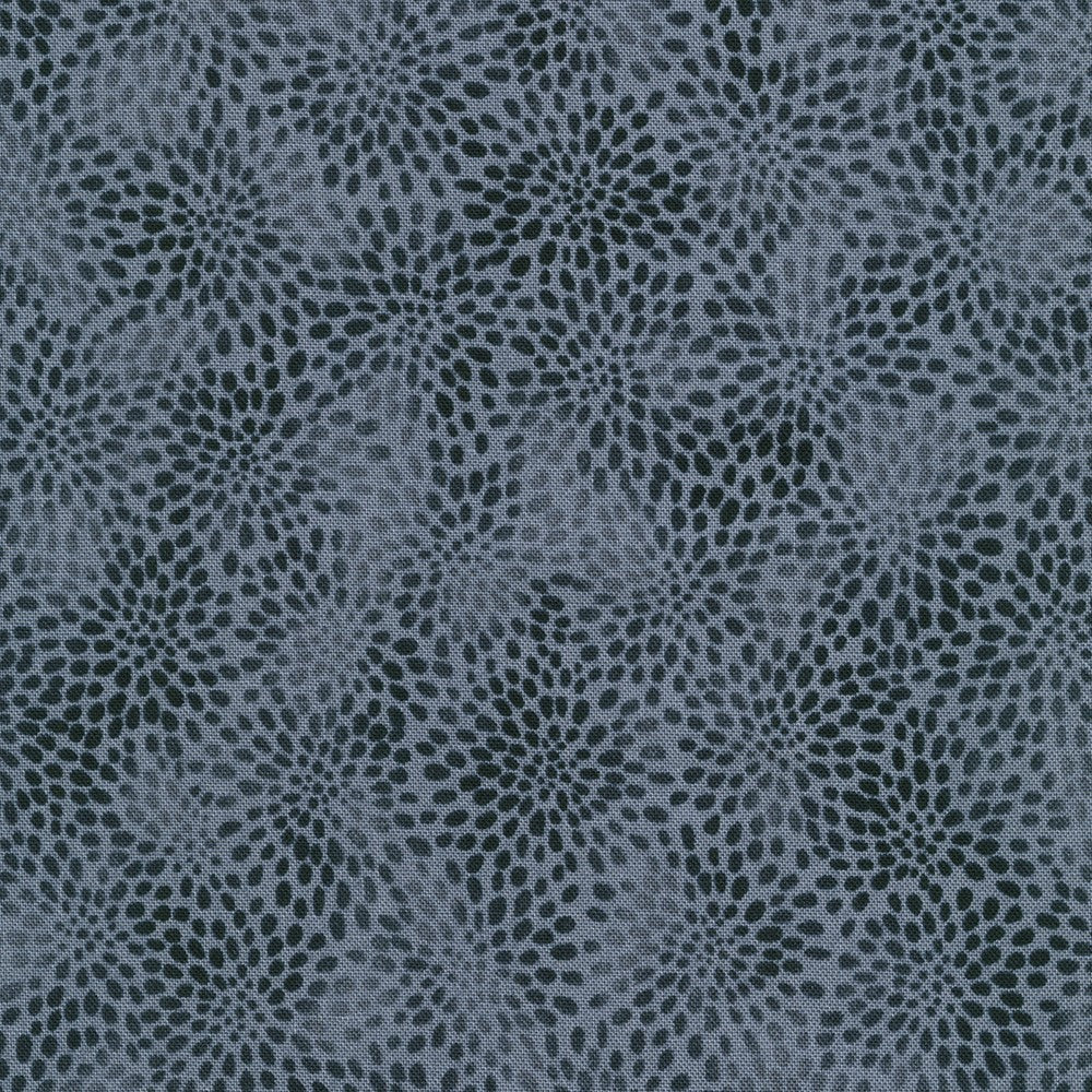 Fusions Zinnia Blooms in Graphite quilting fabric by Robert Kaufman
