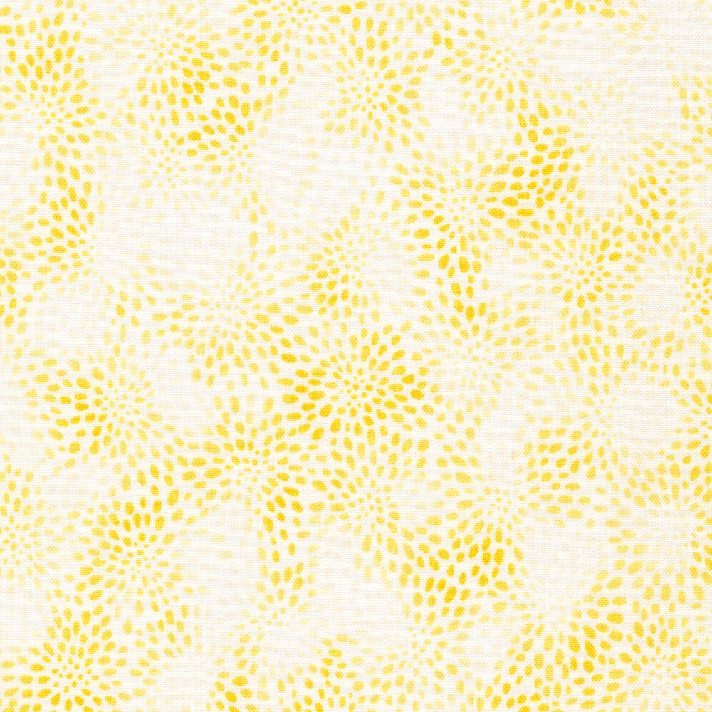 Fusions Zinnia Blooms in Sunkissed quilting fabric by Robert Kaufman