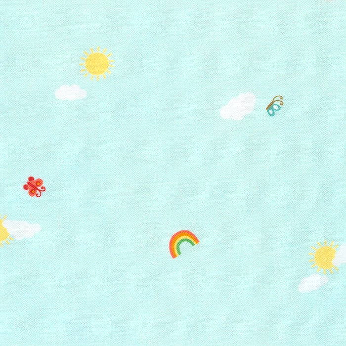 Cuddly Countryside in Blue quilting fabric by Robert Kaufman