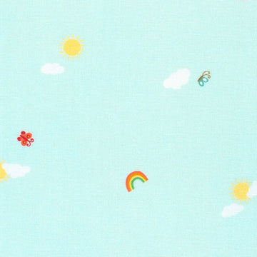Cuddly Countryside in Blue quilting fabric by Robert Kaufman