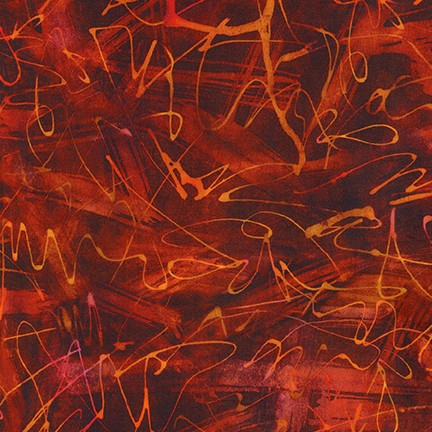 Chromatic Trails in Sunset quilting fabric by Robert Kaufman