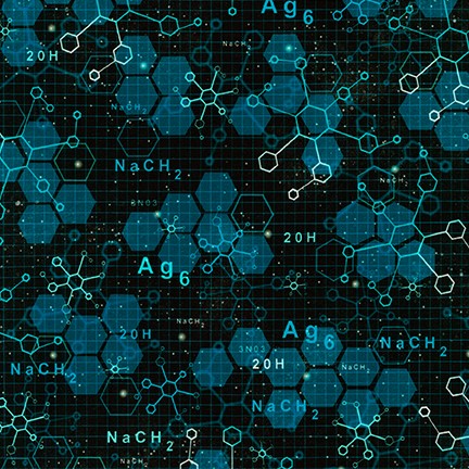Science Fair Chemistry in Bright Idea quilting fabric by Robert Kaufman