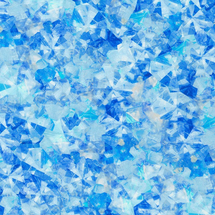 Gem Collector Crystals in Sea Glass quilting fabric by Robert Kaufman