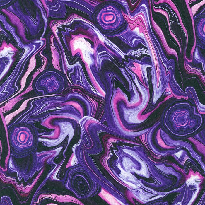 Gem Collector Marble Swirl in Amethyst quilting fabric by Robert Kaufman