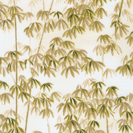 Imperial Bamboo Forest in Ivory quilting fabric by Robert Kaufman