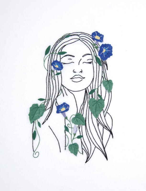 DMC Embroidery Kit - Designer Collection (Joanna H. Portrait and Bindweed)