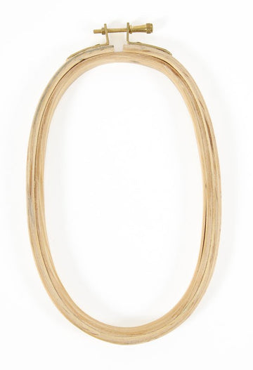 DMC Fancy Wooden Hoop Oval - 6"