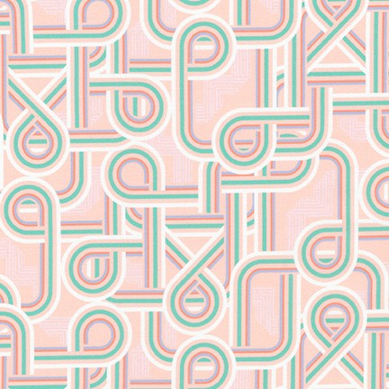 Wilshire Ribbon Cable in Peach quilting fabric by Robert Kaufman
