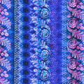 Bloomburst Teal in Cobalt quilting fabric by Robert Kaufman