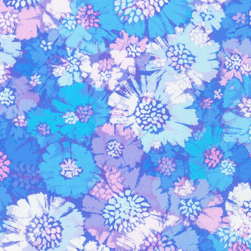 Color Wheel Daisies in Hydrangea quilting fabric by Robert Kaufman