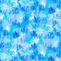 Color Wheel Petals in Sky quilting fabric by Robert Kaufman