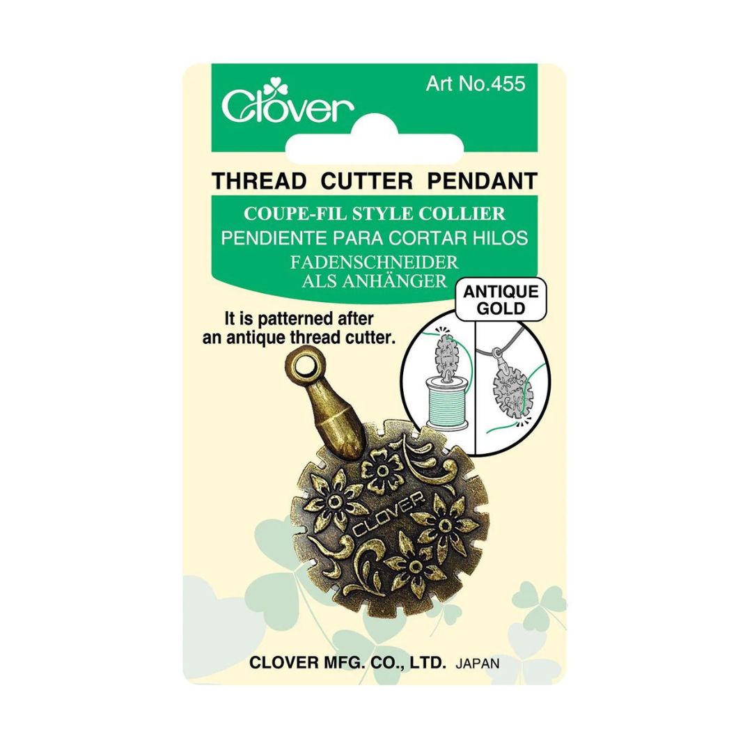 Clover Thread Cutter Pendant (Antique Gold)