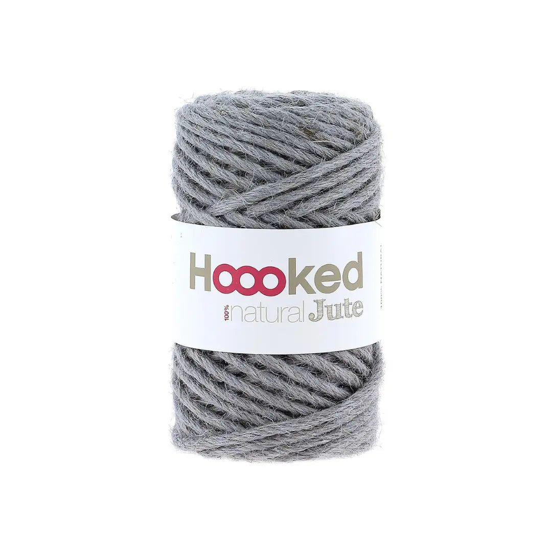 Hoooked 100% Natural Jute Yarn (Grey Mist)