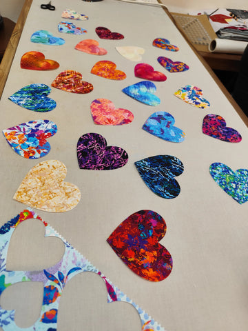 Make a Valentine's Greeting Card with us, using our Bernina sewing machines, card & fabric