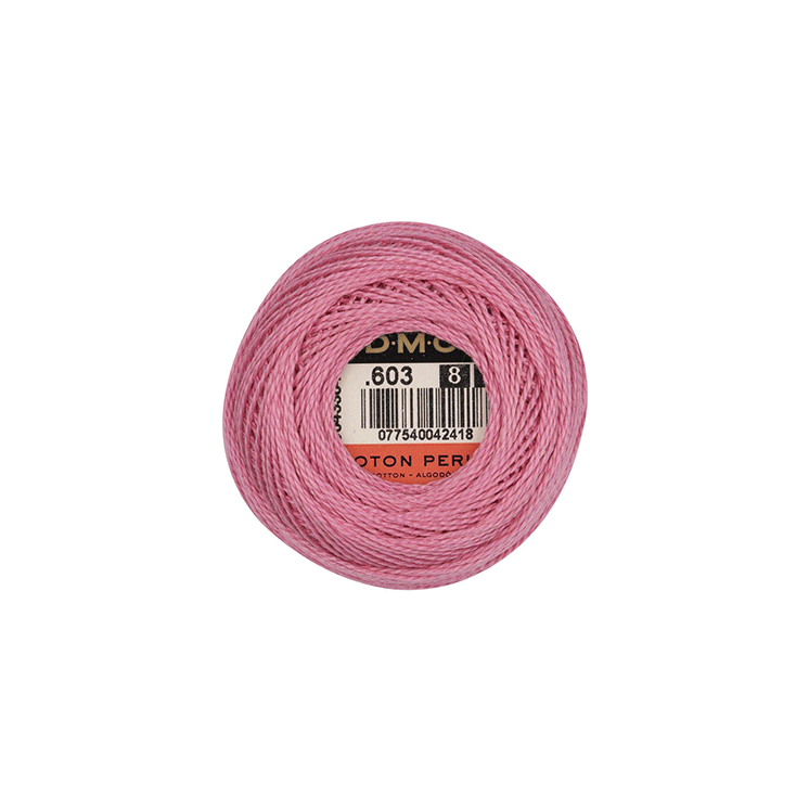 DMC Coton Perlé 8 Embroidery Thread (The Pink Shades) (603)