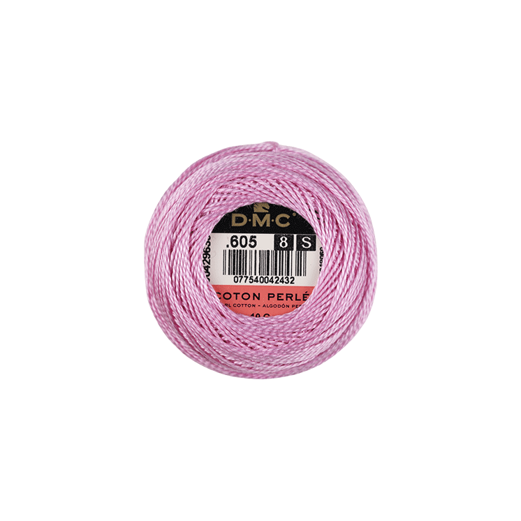 DMC Coton Perlé 8 Embroidery Thread (The Pink Shades) (605)