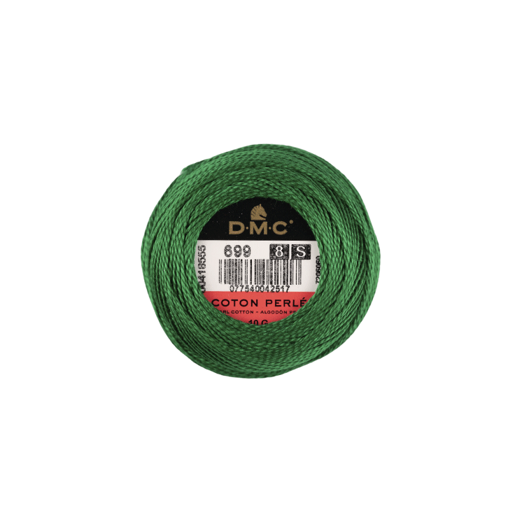DMC Coton Perlé 8 Embroidery Thread (The Green Shades) (699)