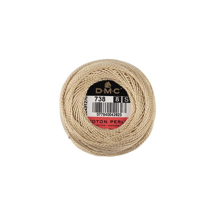 DMC Coton Perlé 8 Embroidery Thread (The Yellow Shades) (738)
