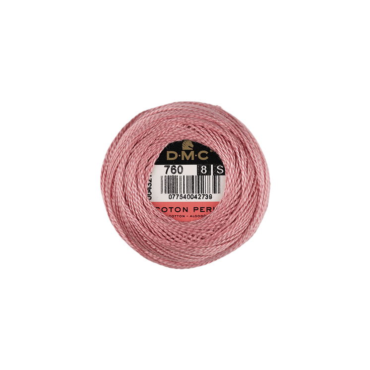 DMC Coton Perlé 8 Embroidery Thread (The Pink Shades) (760)