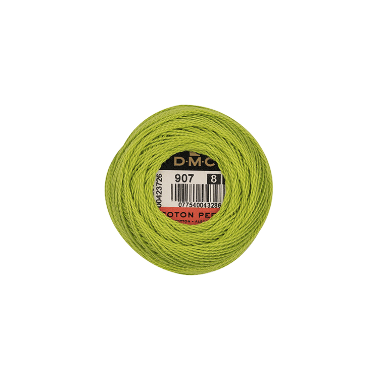 DMC Coton Perlé 8 Embroidery Thread (The Green Shades) (907)