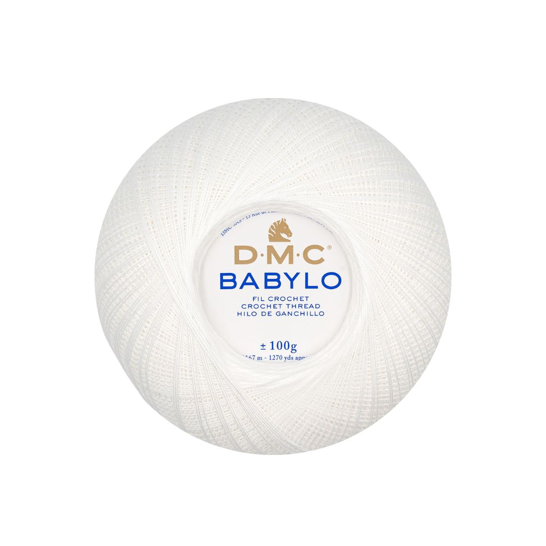 DMC Babylo 10 Crochet Thread (blanc)