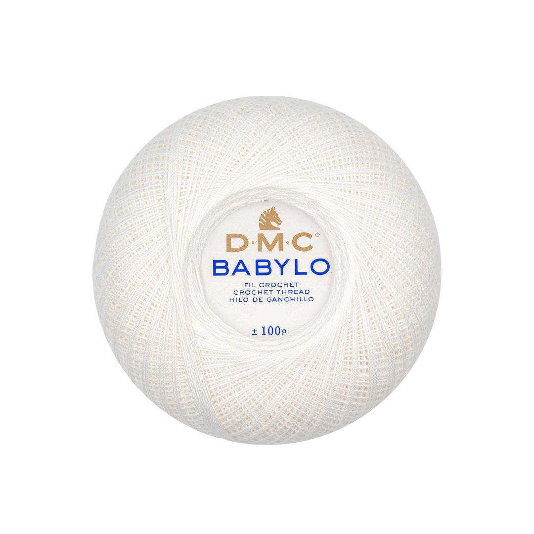 DMC Babylo 10 Crochet Thread (blanc)